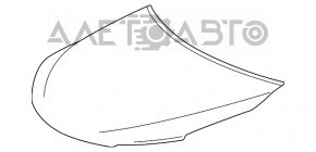 Капот голий Toyota Camry v55 15-17 usa срібло 1J9