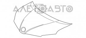 Капот голый Toyota Sienna 11-17 вмятины, залом