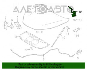 Петля капота права Lexus NX200t NX300 NX300h 15-21