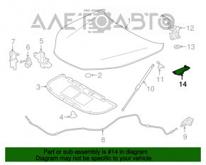 Накладка петли капота правая Lexus NX200t NX300 NX300h 15-21