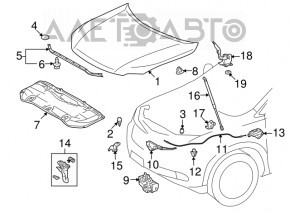 Замок капота Lexus RX350 RX450h 10-15