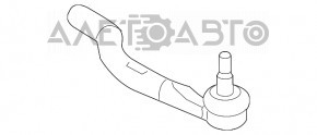 Рульова тяга з наконечником прав Honda Civic X FC 16-