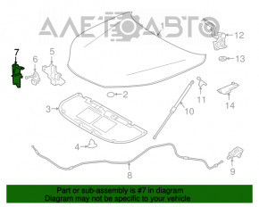 Ручка відкриття замка капота підкапотна Lexus NX200t NX300 NX300h 15-21