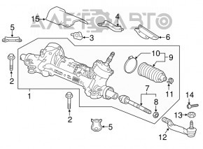 Рулевая тяга правая Honda Accord 18-22
