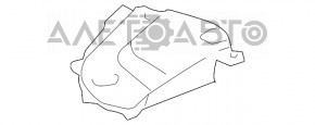 Накладка моторного відсіку перед прав Lexus RX300 RX330 04-06