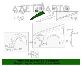 Накладка подкапотная правая Lexus LS460 07-12 сломана направаяляйка, нет фрагмента
