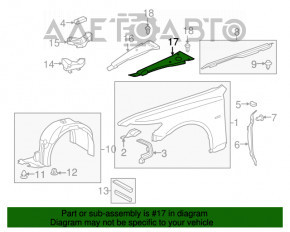 Накладка подкапотная левая Lexus LS460 07-12