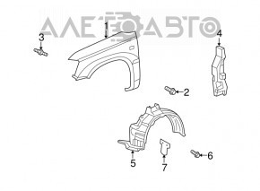 Брызговик переднего бампера левый Lexus RX300 RX330 RX350 RX400h 04-09