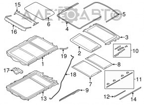 Скло люка переднє BMW X3 F25 11-17