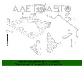 Болт крепления переднего подрамника 4 шт комплект Nissan Altima 14-18