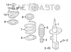 Опора амортизатора передняя правая Kia Forte 4d 14-18