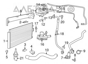 Кришка розширювального бачка охолодження Fiat 500 12-17