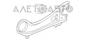Важіль поздовжній задній лівий Kia Sorento 10-15 FWD тріснуть сайлент