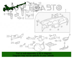 Труба подторпедная усиление Lexus RX300 RX330 RX350 RX400h 04-09