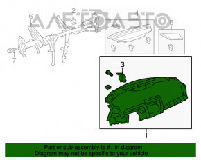 Торпедо передняя панель с AIRBAG Toyota Camry v40 коричневая с беж накладками