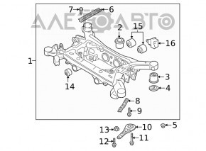 Болт крепления переднего подрамника 4шт комплект Hyundai Elantra AD 17-20