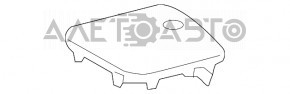 Решетка центрального динамика торпеды Lexus RX350 RX450h 10-15 серая