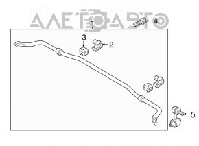 Скоба крепления заднего стабилизатора левая Hyundai Sonata 15-19