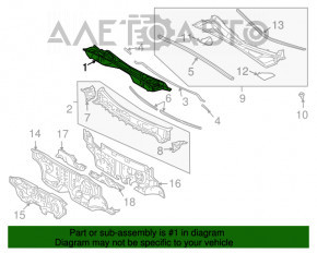 Поддон дворников металл Lexus RX300 RX330 RX350 RX400h 04-09