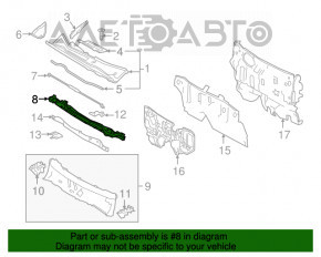 Піддон двірників метал Lexus NX200t NX300 NX300h 15-21