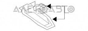 Решетка дворников пластик правая Lexus LS460 LS600h 07-12 крышка, задиры