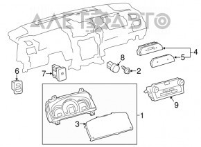 Управление климат-контролем Toyota Camry v50 12-14 usa manual с подогревом зеркал, затерты крутилки и накладка