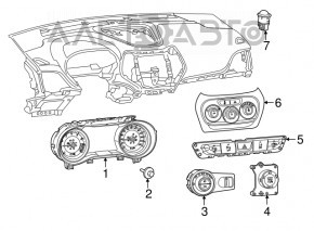 Щиток приладів Jeep Cherokee KL 14- 2.4 великий дисплей