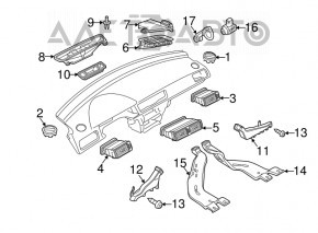 Повітропровід торпеди центр VW Passat b7 12-15 USA черн