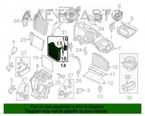 Испаритель VW Passat b8 16-19 USA без клапана