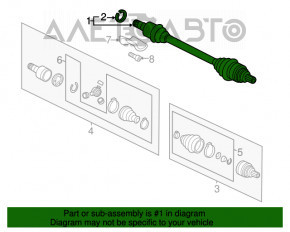 Привод полуось передняя левая VW Beetle 12-19 1.8T