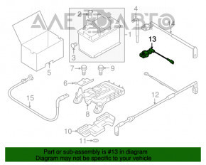 Клемма аккумулятора плюсовая VW Passat b8 16-19 USA 3.6