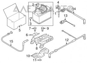 Клемма аккумулятора плюсовая VW Passat b8 16-19 USA 3.6