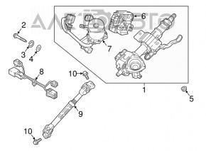 Рульова колонка з Еур Hyundai Sonata 18-19 hybrid