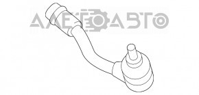Рулевой наконечник правый Kia Sorento 16-18 дорест новый OEM оригинал