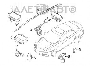 Подушка безопасности airbag в руль водительская Kia Optima 14-15