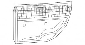 Ліхтар внутрішній кришка багажника лівий Dodge Durango 11-13 тріщина на склі