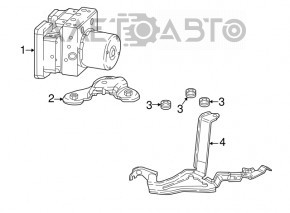 Кронштейн ABS АБС Honda CRV 17-19 нижний