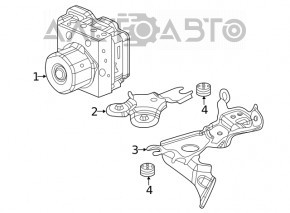 Кронштейн ABS АБС Honda Clarity 18-21 usa