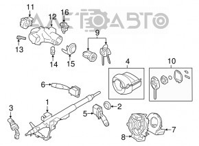 Ключ Subaru XV Crosstrek 13-17 4 кнопки