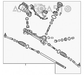 Рейка рульова Kia Sorento 16-18 дорест AWD тріщина, облом креп