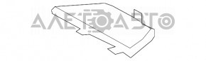 Крышка кармана багажника правая Lexus RX350 RX450h 10-15 черная, без защелки, без крепления, надорвана