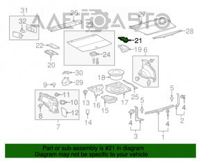 Кришка кишені багажника прав Lexus RX350 RX450h 10-15 черн