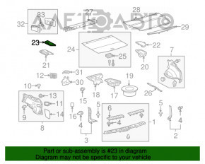 Крышка кармана багажника левая Lexus RX350 RX450h 10-15 серая