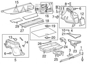 Крышка бокса багажника правая Lexus CT200h 11-17