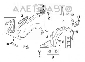 Подкрылок передний правый Subaru b10 Tribeca