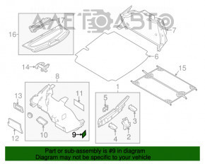 Заглушка обшивки арки права VW Jetta 11-18 USA