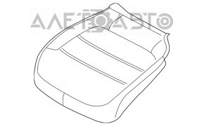 Сидіння водія VW Jetta 11-18 USA без airbag, шкіра сіра