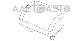 Підголівник задній центр VW Jetta 11-18 USA шкіра чорна