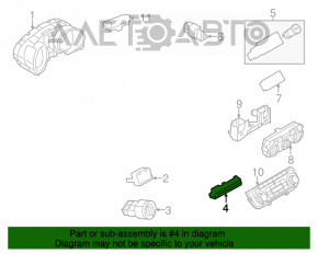 Кнопка аварийной сигнализации VW Jetta 11-18 USA