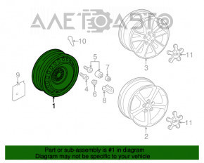 Запасное колесо докатка Audi A3 8V 15-19 125/70/R18